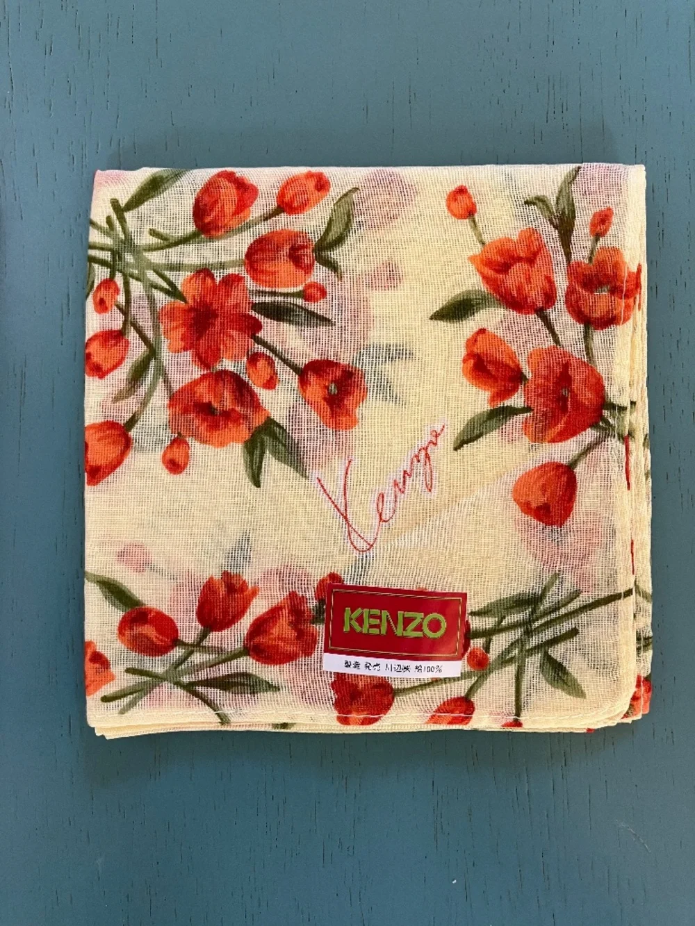 Kenzo Japan Vintage Handkerchiefs Lot of Two